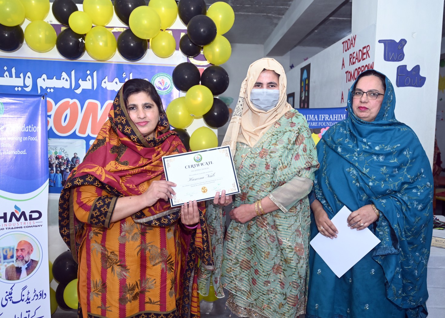 Ration bags prepared for families
